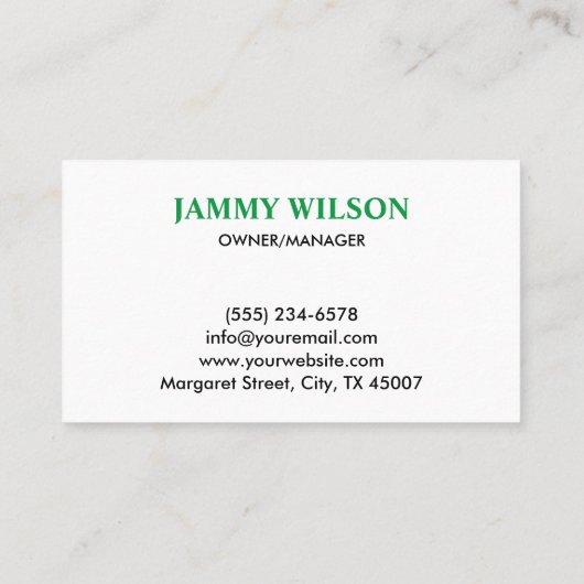 Professionele landschapsarchitectuur maaien gazon  visitekaartje (Achterkant)