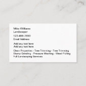 Professionele landschapsarchitectuur Moderne Visit Visitekaartje (Achterkant)