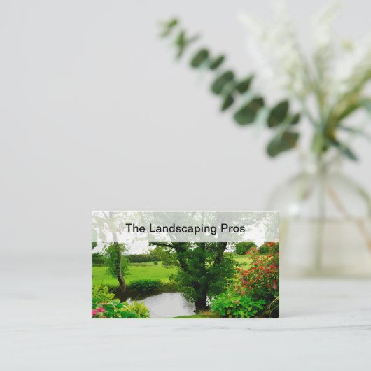 Professionele landschapsarchitectuur visitekaartje (Staand voorkant)