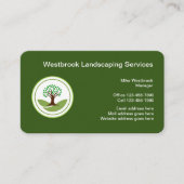 Professionele landschapsarchitectuur visitekaartje (Voorkant)