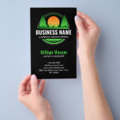 Professionele landschapsarchitectuur zon en bomen flyer (Hand)