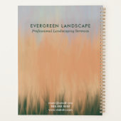 Professionele Landschapsdienst Blauw Koraal Groen Planner (Achterkant)