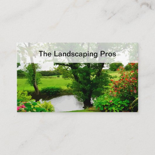 Professionele landschapsdiensten visitekaartje (Voorkant)