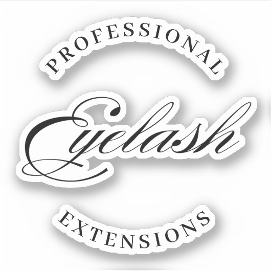 Professionele Lash Extensions Schoonheidssalon Mod Sticker (Voorkant)