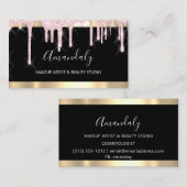 Professionele lash Makeup artistieke zwarte roze s Visitekaartje (Voorkant / Achterkant)