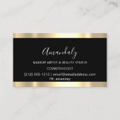 Professionele lash Makeup artistieke zwarte roze s Visitekaartje (Achterkant)