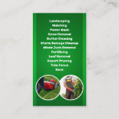 Professionele Lawn Care Landscaping Groen Geel Visitekaartje (Achterkant)