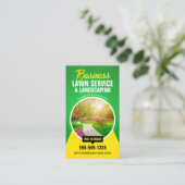Professionele Lawn Care Landscaping Groen Geel Visitekaartje (Staand voorkant)