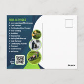 Professionele Lawn Care Landscaping Tuinieren Boom Briefkaart (Achterkant)