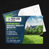 Professionele Lawn Care Landscaping Tuinieren Boom Briefkaart