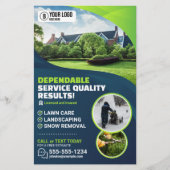 Professionele Lawn Care Landscaping Tuinieren Boom Flyer (Voorkant)