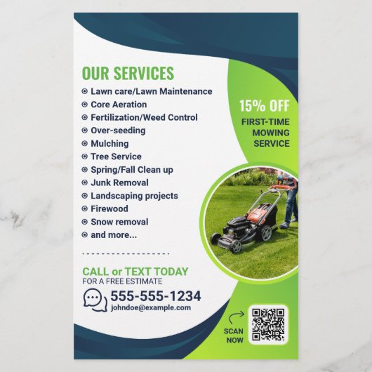 Professionele Lawn Care Landscaping Tuinieren Boom Flyer (Achterkant)
