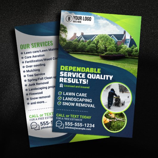 Professionele Lawn Care Landscaping Tuinieren Boom Flyer