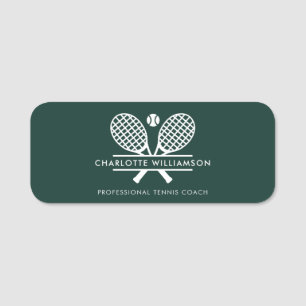 Professionele Lawn Tennis Sport Club Leden Groen Naamplaatje