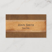 Professionele lederen gestikte Visitekaartjes (Voorkant)