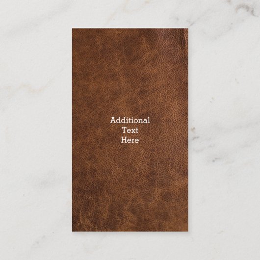 Professionele lederkunst visitekaartje (Achterkant)