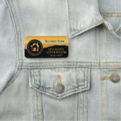 Professionele leesstijl - zwart en goud naamplaatje (In situ)