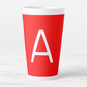 Professionele letter van het rode monogram initiaa latte mok