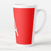 Professionele letter van het rode monogram initiaa latte mok (Rechts)