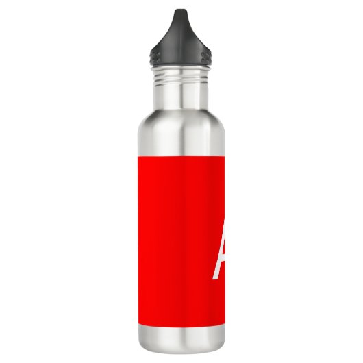 Professionele letter van het rode monogram initiaa waterfles  (Links)