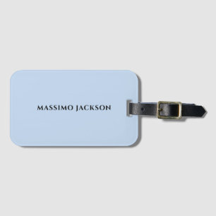 Professionele lichtblauwe moderne minimalistische  bagagelabel