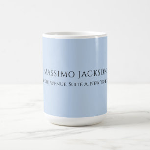 Professionele lichtblauwe moderne minimalistische koffiemok