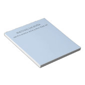 Professionele lichtblauwe moderne minimalistische notitieblok (Schuin)