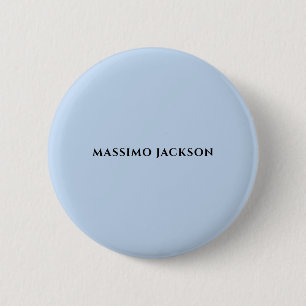 Professionele lichtblauwe moderne minimalistische ronde button 5,7 cm