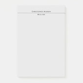 Professionele lichte grijze eenvoudige plaat post-it® notes (Voorkant)