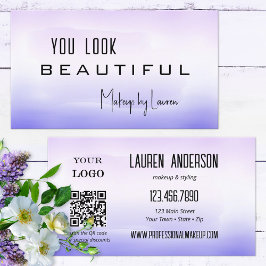 Professionele Lila verf QR Code Beauty Visitekaartje