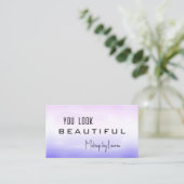 Professionele Lila verf QR Code Beauty Visitekaartje (Staand voorkant)
