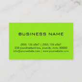 Professionele Limoen Solid Color Monogram Visitekaartje (Achterkant)