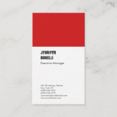 Professionele linnen minimalistische rode witte vl visitekaartje (Voorkant)