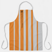 Professionele Logo Bedrijfsnaam Grijs Sinaasappel Schort (Voorkant)