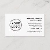 Professionele logo bedrijfwit visitekaartje (Voorkant)