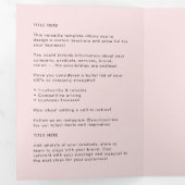 Professionele Logo Blush Pink Zakelijke brochure Drieluik Kaart (Binnenzijde eerst)