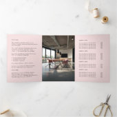 Professionele Logo Blush Pink Zakelijke brochure Drieluik Kaart (Binnen)
