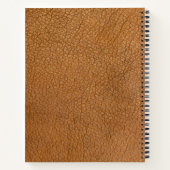 Professionele Logo Bruin Leer Monogram Zaken Notitieboek (Achterkant)