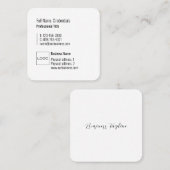 Professionele Logo Elegant Modern Eenvoudig Chique Vierkante Visitekaartje (Voorkant / Achterkant)