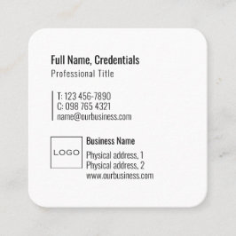 Professionele Logo Elegante Moderne Eenvoudige QR  Vierkante Visitekaartje