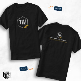 Professionele Logo Elektricien Elektrische Dienste T-shirt