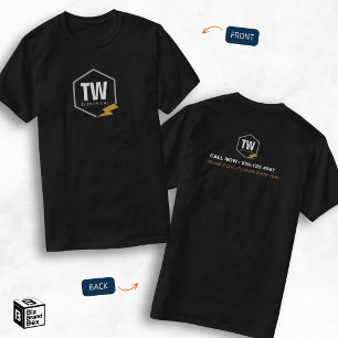 Professionele Logo Elektricien Elektrische Dienste T-shirt