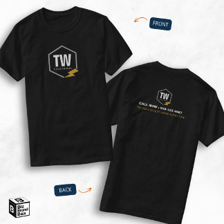 Professionele Logo Elektricien Elektrische Dienste T-shirt