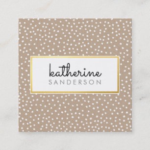 PROFESSIONELE LOGO EMBLEM modern kraftgoud wit Vierkante Visitekaartje