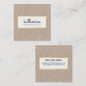 PROFESSIONELE LOGO EMBLEM modern kraftgoud wit Vierkante Visitekaartje (Voorkant / Achterkant)