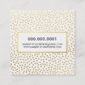 PROFESSIONELE LOGO EMBLEM modern wit faux goud Vierkante Visitekaartje (Achterkant)