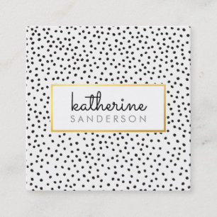 PROFESSIONELE LOGO EMBLEM modern zwart faux goud Vierkante Visitekaartje