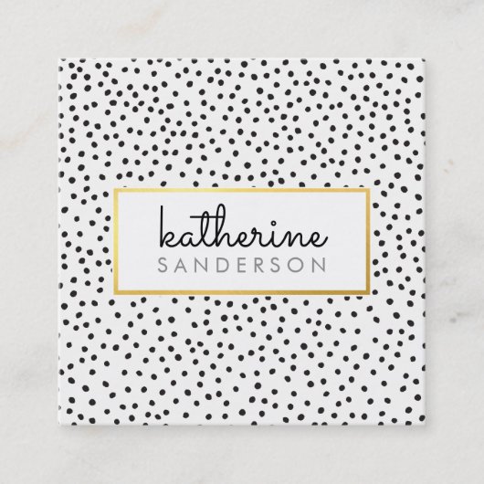 PROFESSIONELE LOGO EMBLEM modern zwart faux goud Vierkante Visitekaartje (Voorkant)