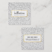 PROFESSIONELE LOGO EMBLEM modern zwart faux goud Vierkante Visitekaartje (Voorkant / Achterkant)