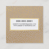 PROFESSIONELE LOGO EMBLEM moderne kraft faux goud Vierkante Visitekaartje (Achterkant)